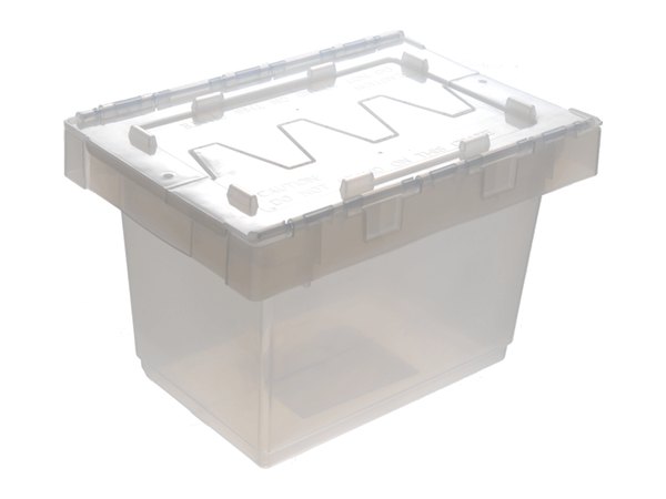 Crate 34L Hinged Lids Cle